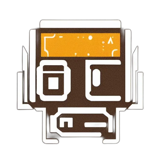 robot, pixel art, concept art, face transparent PNG cut-out