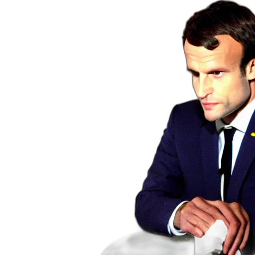 face, photorealistic, 3d render, macron transparent PNG cut-out