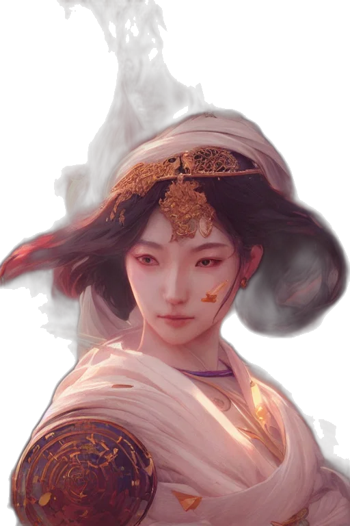 staff, face, mask, crown, fantasy art, concept art, photorealistic, oil painting transparent PNG cut-out