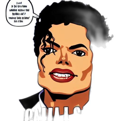 face, mask, comic book art, cartoon, photorealistic, concept art, michael, jackson transparent PNG cut-out
