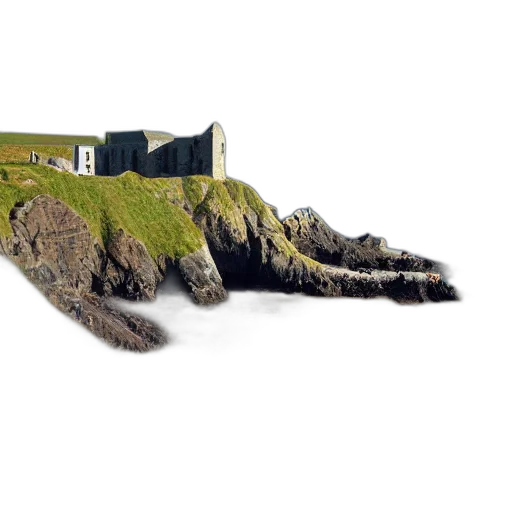 building, photorealistic, concept art, 3d render, beach, fog, davids, pembrokeshire transparent PNG cut-out