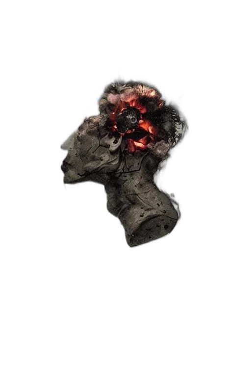 mask, hair, face, crown, 3d render, concept art, photorealistic, pixel art transparent PNG cut-out