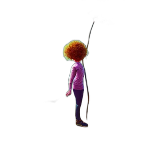 staff, hair, sword, creature, concept art, 3d render, pixel art, fantasy art transparent PNG cut-out