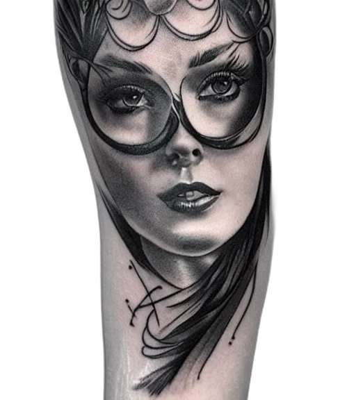 face, fantasy art, photorealistic, comic book art, cartoon, beautiful, tattoo, design transparent PNG cut-out