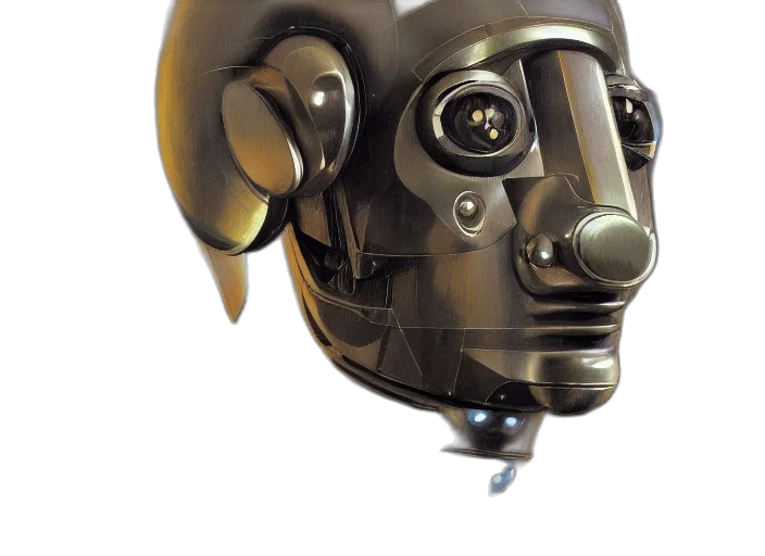 robot, mask, face, 3d render, concept art, photorealistic, cyberpunk, portrait transparent PNG cut-out