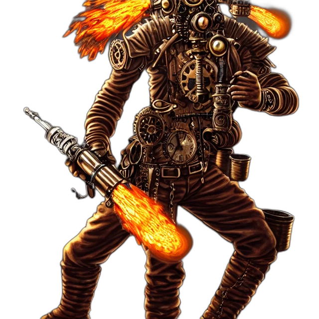 staff, weapon, jacket, robot transparent PNG cut-out