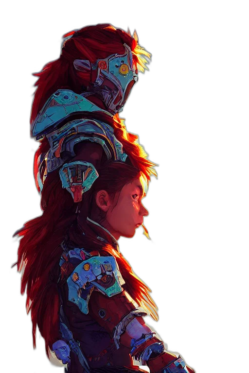 mask, dragon, crown, robot, concept art, fantasy art, cyberpunk, comic book art transparent PNG cut-out