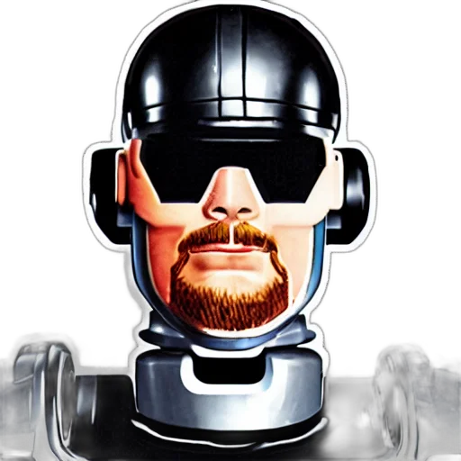 robot, face, concept art, pixel art transparent PNG cut-out