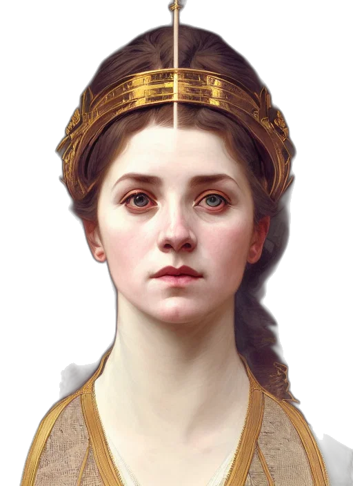 crown, face, jewelry, staff, photorealistic, fantasy art, oil painting, concept art transparent PNG cut-out