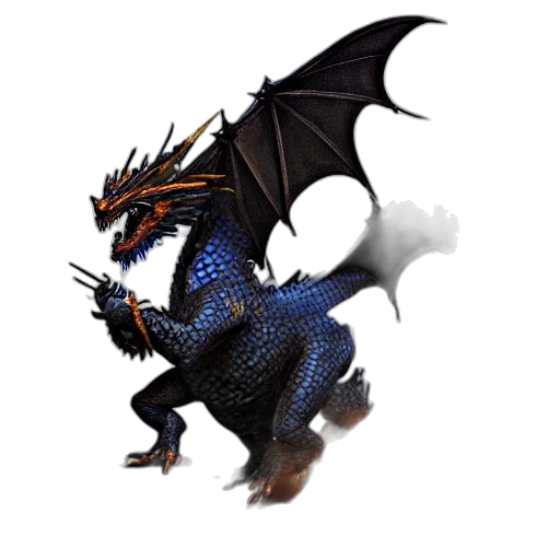 dragon, creature, staff, animal transparent PNG cut-out