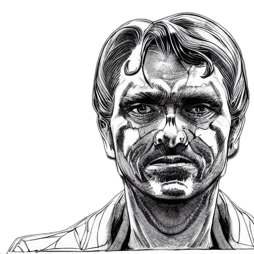 face, mask, comic book art, pencil sketch transparent PNG cut-out