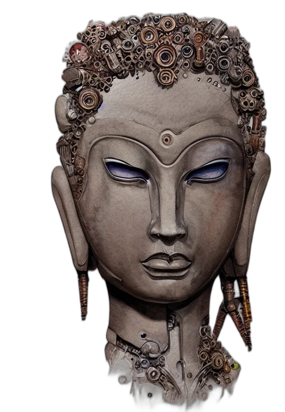 mask, jewelry, face, crown, perfectly, centered, portrait, front transparent PNG cut-out