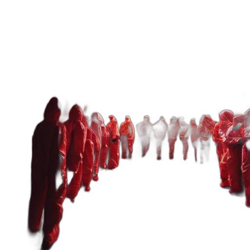 staff, mask, jacket, concept art, 3d render, outer space, red, wide transparent PNG cut-out