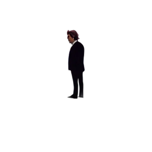 jacket, hair, staff, robot transparent PNG cut-out