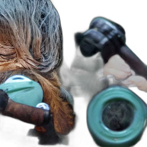 mask, hair, weapon, bottle, 3d render, photorealistic transparent PNG cut-out