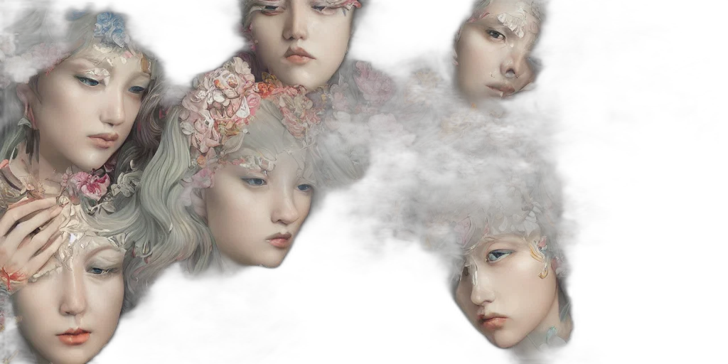 mask, crown, face, photorealistic transparent PNG cut-out