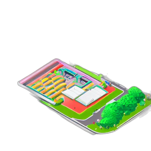 building, 3d render, concept art, pixel art transparent PNG cut-out