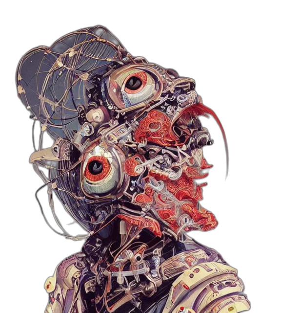 robot, mask, face, jewelry transparent PNG cut-out