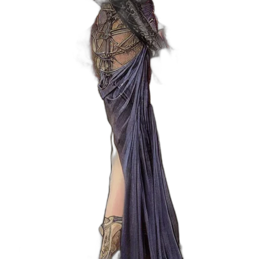 dress, staff, jewelry, sword transparent PNG cut-out