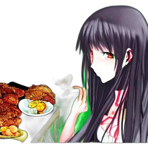 food, pixel art, anime, concept art transparent PNG cut-out