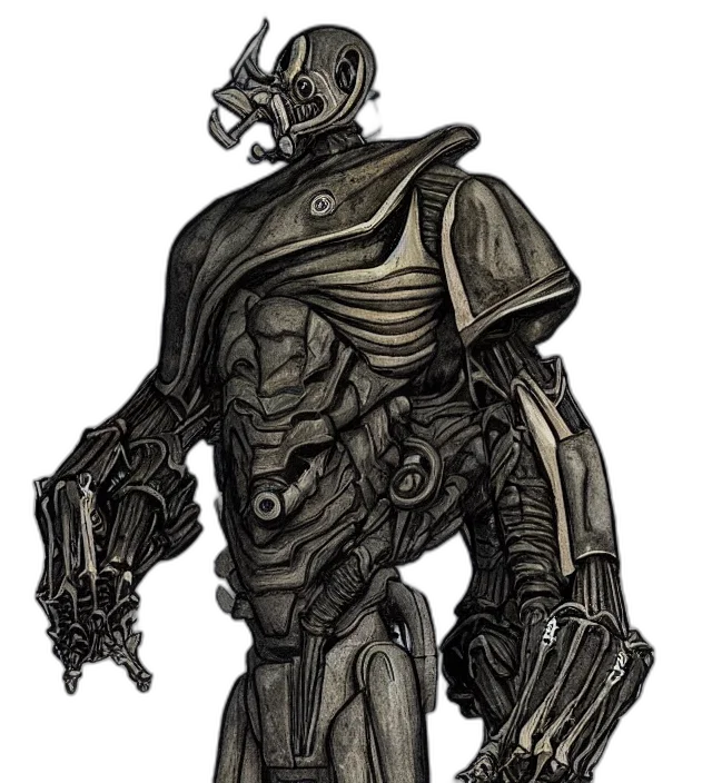 robot, creature, mask, concept art transparent PNG cut-out