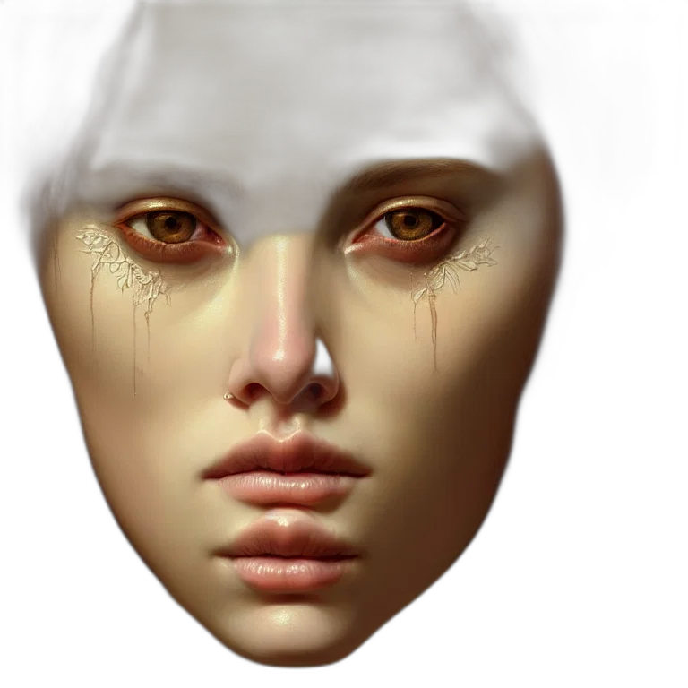 mask, face, creature, robot, photorealistic, 3d render, concept art, fantasy art transparent PNG cut-out