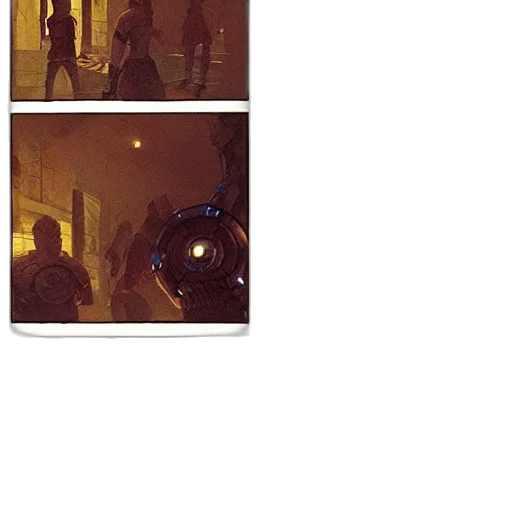 robot, mask, weapon, staff transparent PNG cut-out