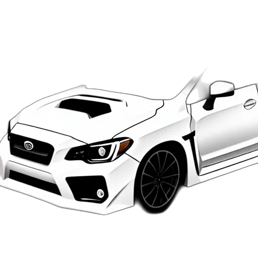 car, 3d render, concept art, cartoon, photorealistic, monochrome, cell, shaded transparent PNG cut-out