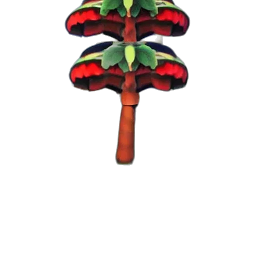 flower, staff, umbrella, tree, pixel art, concept art, 3d render, watercolor transparent PNG cut-out