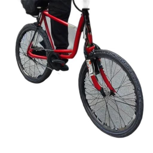 3d render, bicycle, feet, instead, tires transparent PNG cut-out