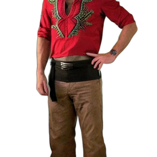 jacket, staff, concept art, 3d render transparent PNG cut-out
