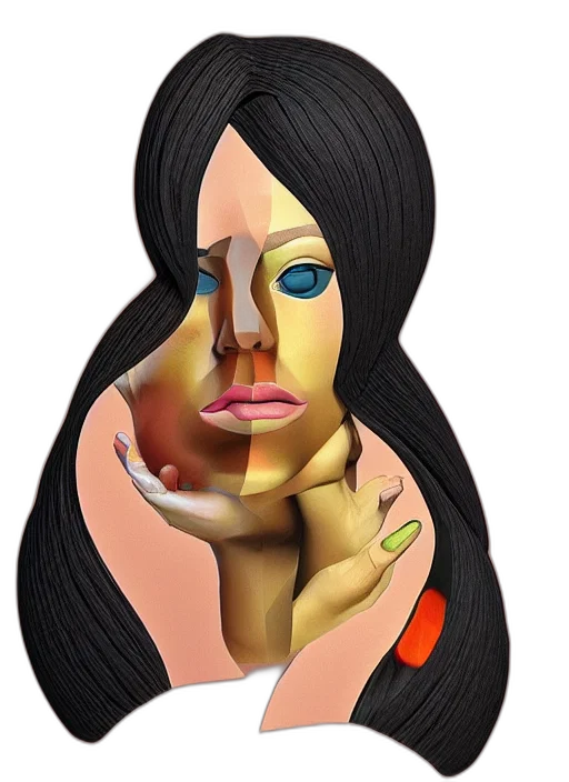 mask, face, jewelry, 3d render transparent PNG cut-out