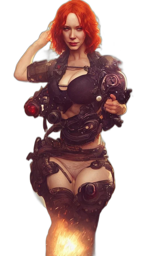 robot, dress, weapon, staff transparent PNG cut-out