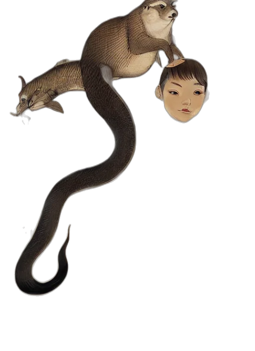 dragon, creature, animal, staff transparent PNG cut-out