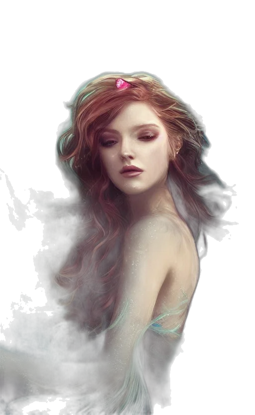 dress, crown, face, fantasy art transparent PNG cut-out