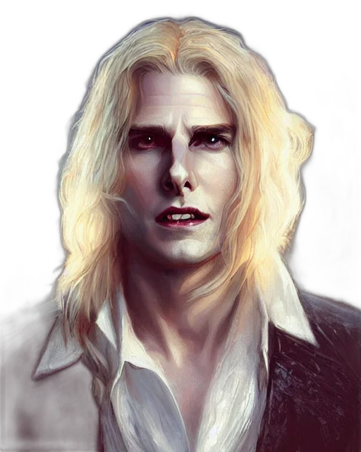 face, fantasy art, photorealistic, comic book art, concept art, long, blond, haired transparent PNG cut-out
