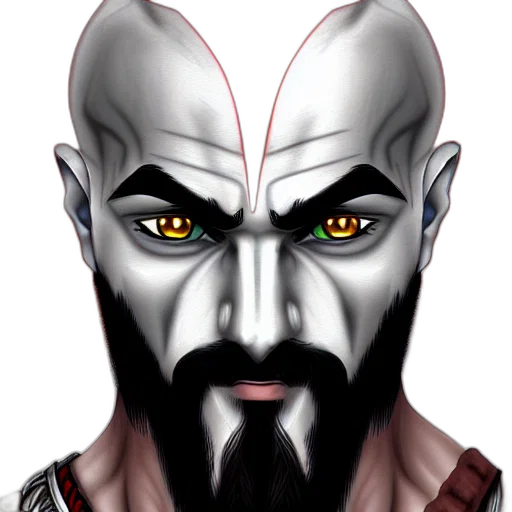 face, mask, fantasy art, concept art, comic book art, photorealistic, portrait, kratos transparent PNG cut-out