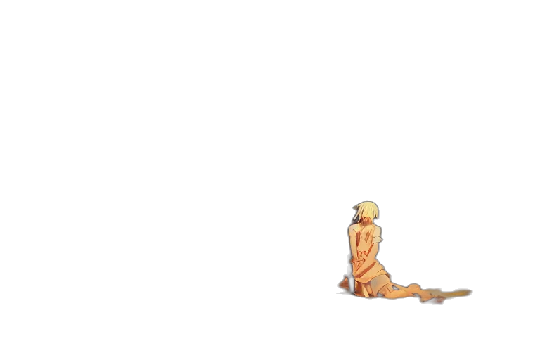 dress, creature, staff, weapon transparent PNG cut-out