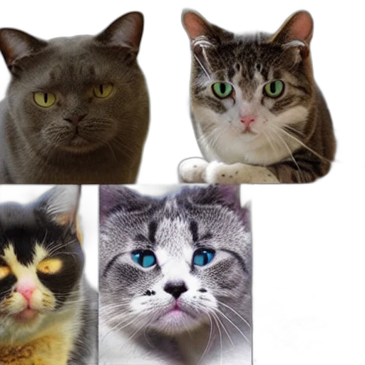 animal, photorealistic, 3d render, concept art, generated, cat, memes transparent PNG cut-out
