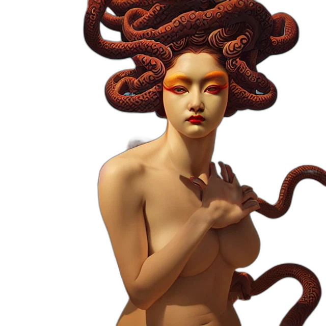 creature, concept art, fantasy art, pixel art, photorealistic, red, beautiful, painting transparent PNG cut-out