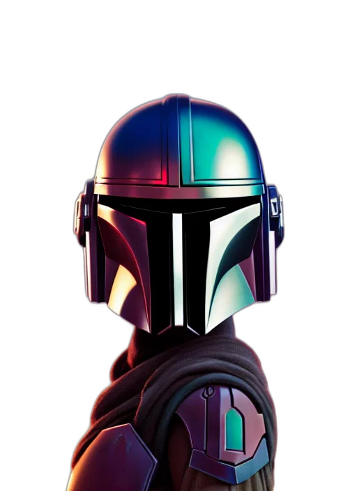 mask, staff, robot, face, concept art, pixel art, comic book art, 3d render transparent PNG cut-out