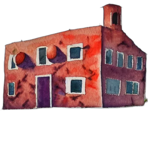building, furniture, watercolor, concept art, 3d render, photorealistic, city street, painting transparent PNG cut-out