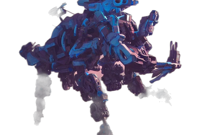 robot, dragon, weapon, crown transparent PNG cut-out