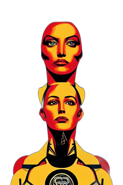face, mask, robot, crown, comic book art, concept art, pixel art, photorealistic transparent PNG cut-out