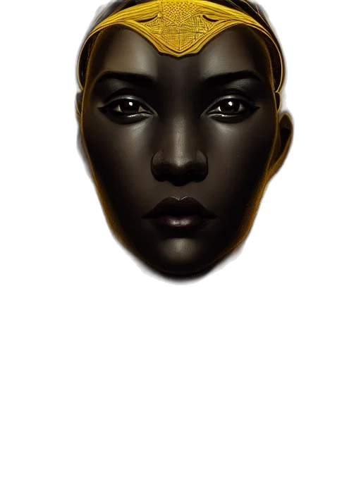 face, mask, crown, jewelry, photorealistic, 3d render, concept art, fantasy art transparent PNG cut-out