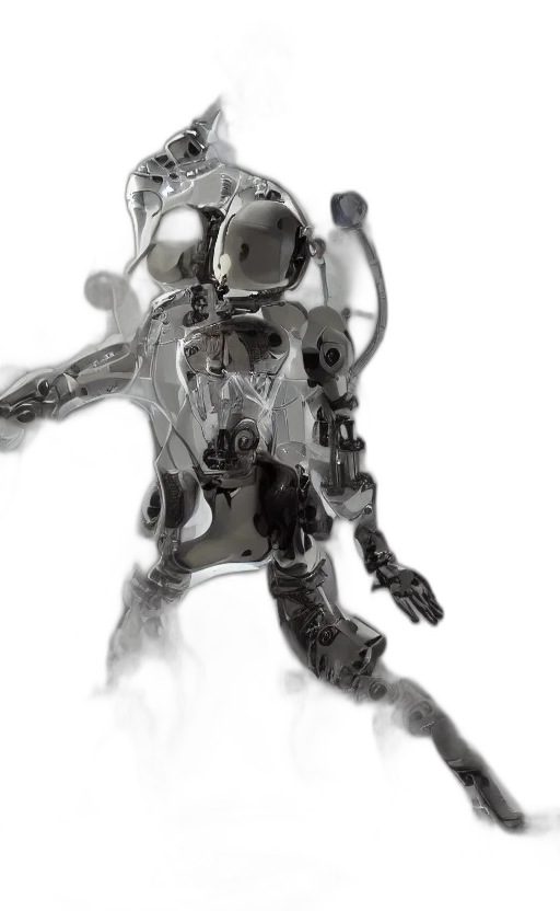 robot, creature, 3d render, concept art transparent PNG cut-out