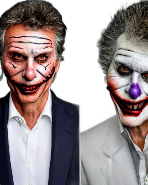 mask, concept art, mauricio, macri, elaborate, joker, makeup, prosthetics transparent PNG cut-out