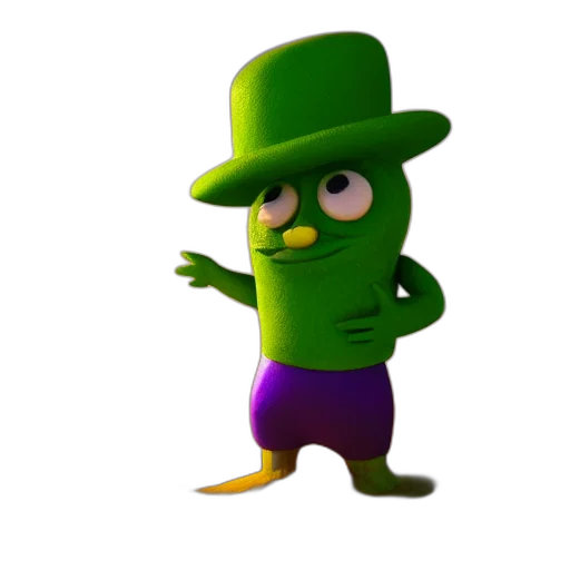 hat, staff, creature, animal transparent PNG cut-out
