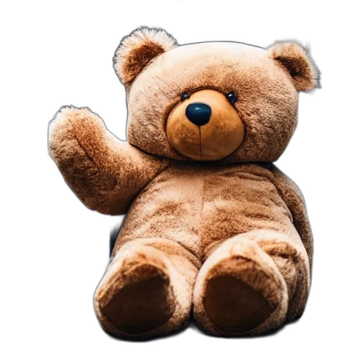 3d render, photorealistic, huge, teddybear transparent PNG cut-out