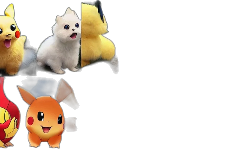 animal, 3d render, concept art, pixel art transparent PNG cut-out
